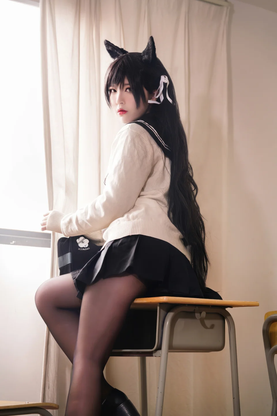 半半子 - No.099 碧蓝航线·爱宕 校服 [25P-193MB] tg@simisebaisi 【丝足阁】005.webp